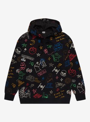 Star Wars Doodle Icons Allover Print Hoodie