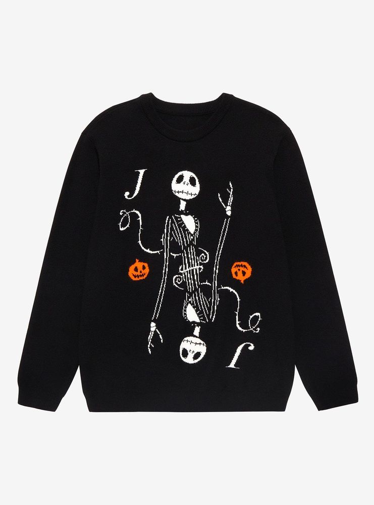 Disney The Nightmare Before Christmas Jack Playing Card Crewneck - BoxLunch Exclusive