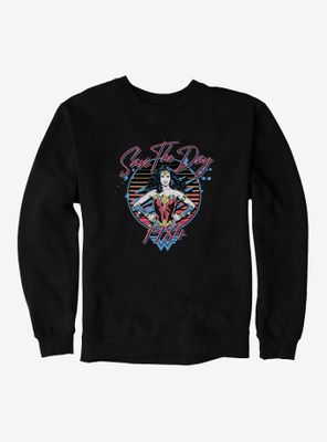 DC Comics Wonder Woman 1984 Save The Day Retro Sweatshirt