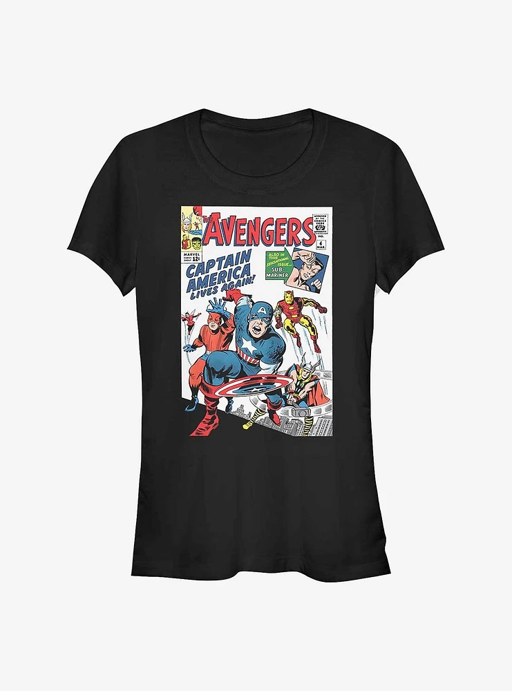 Marvel Avengers Comic Cover Girls T-Shirt