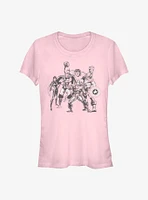 Marvel Avengers Retro Group Girls T-Shirt