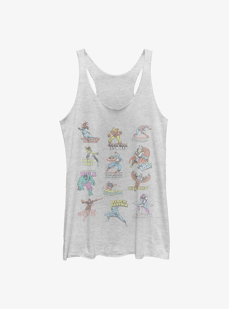 Marvel Avengers Character Chart Girls Tank