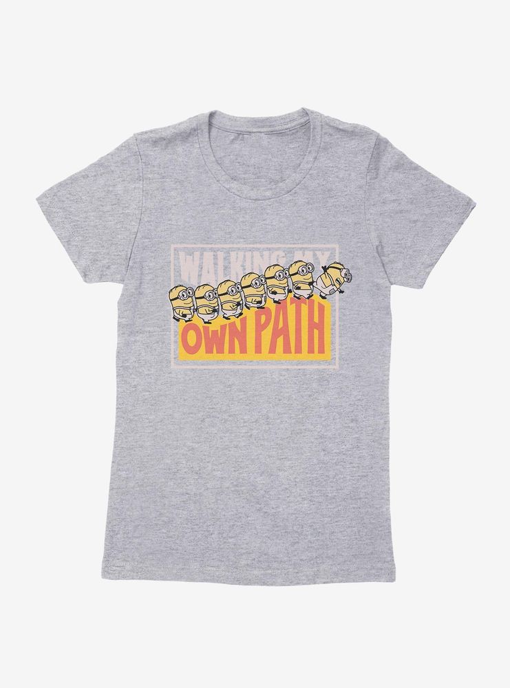 Minions On My Own Path Panel Womens T-Shirt