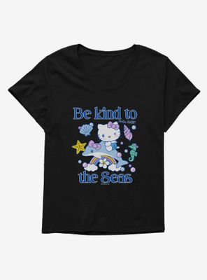 Hello Kitty Be Kind To The Seas Womens T-Shirt Plus