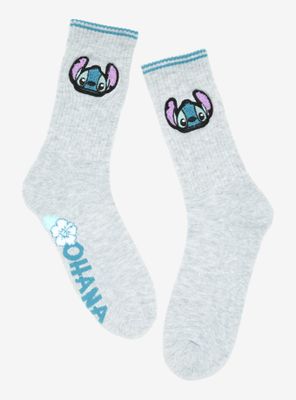 Disney Lilo & Stitch Patch Crew Socks