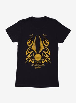 Harry Potter Snitch Open At The Close Womens T-Shirt