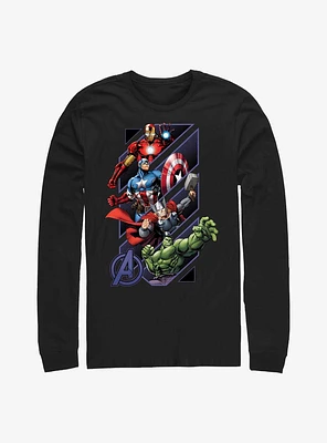 Marvel Avengers Assemble Geometrics Long-Sleeve T-Shirt