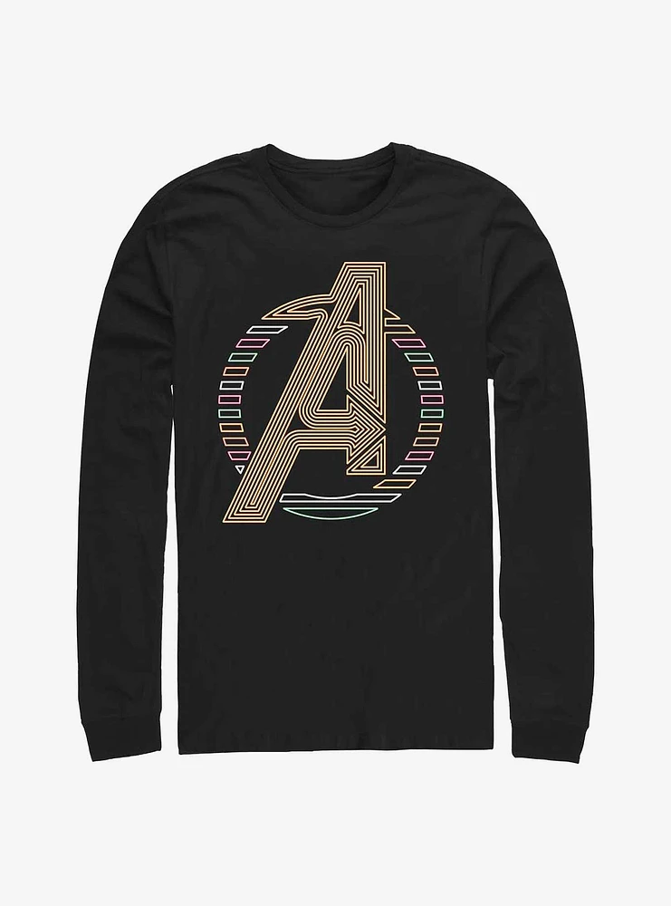 Marvel Avengers Neon Icon Long-Sleeve T-Shirt