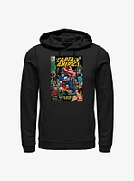 Marvel Captain America Comic Book Cover Hoodie