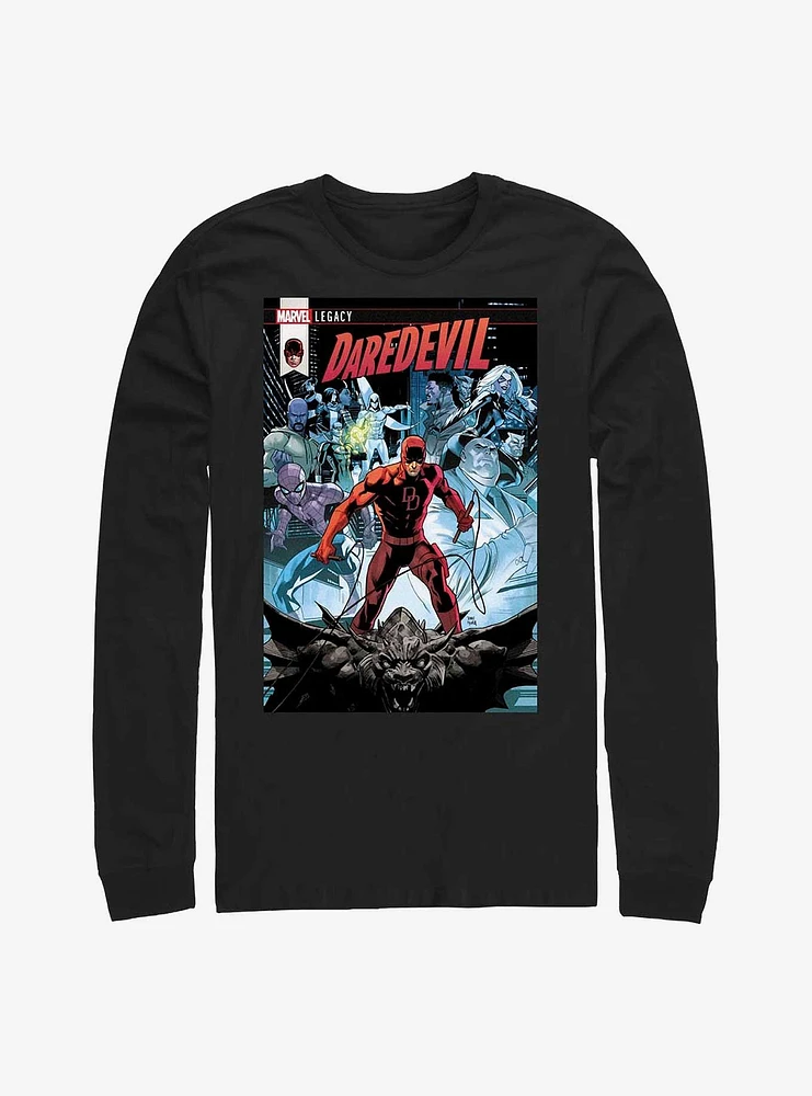 Marvel Daredevil Comic Book Cover Long-Sleeve T-Shirt