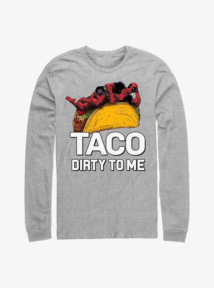 Marvel Deadpool Taco Dirty To Me Long-Sleeve T-Shirt