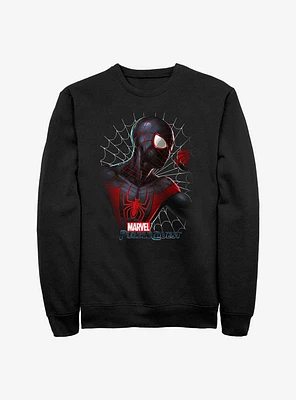 Marvel Spider-Man Miles Morales Profile Sweatshirt