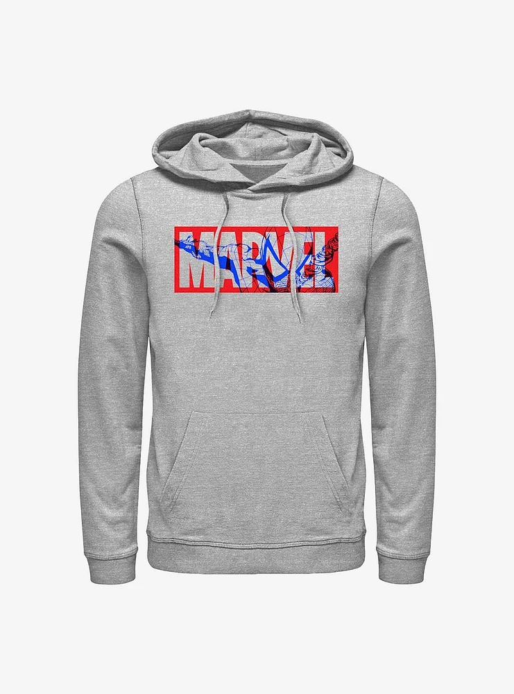 Marvel Spider-Man Overlay Logo Hoodie