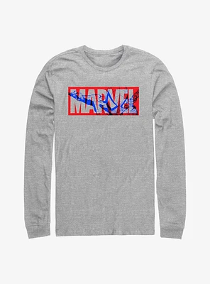 Marvel Spider-Man Overlay Logo Long-Sleeve T-Shirt