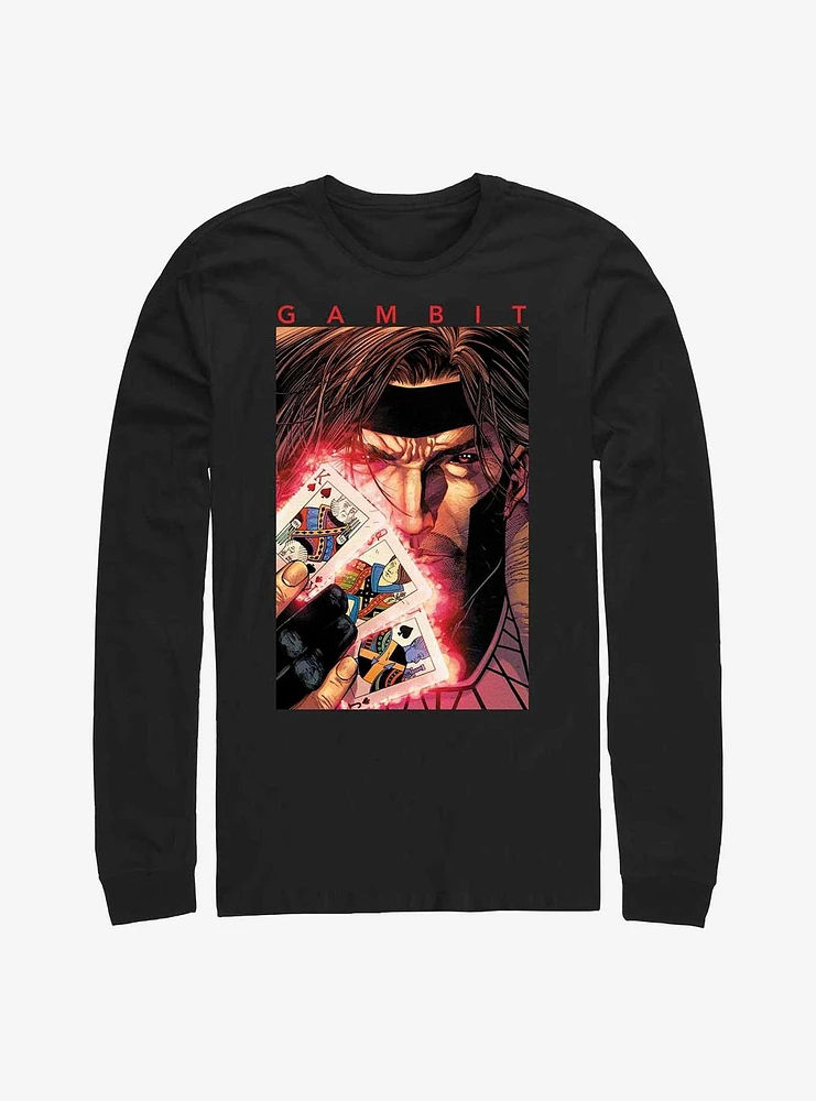 Marvel X-Men Gambit Honor Cards Long-Sleeve T-Shirt