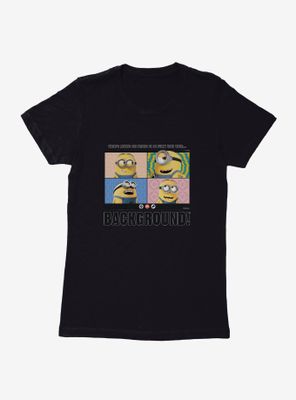 Minions Funny Background Womens T-Shirt