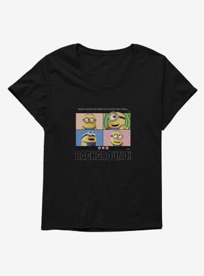 Minions Funny Background Womens T-Shirt Plus