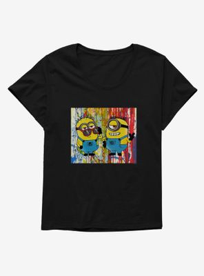 Minions Paint Art Womens T-Shirt Plus