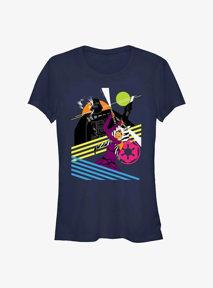 Star Wars Ahsoka And Vader Retro Girl's T-Shirt