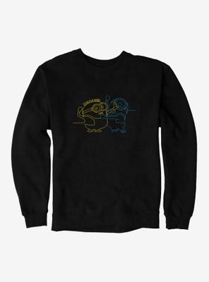 Minions Fighting Single Line Art Sweatshirt