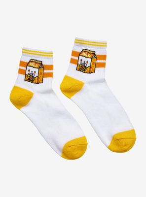 Honey Milk Varsity Ankle Socks