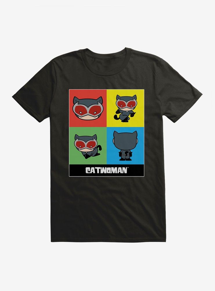 DC Comics Batman Chibi Catwoman Squares T-Shirt