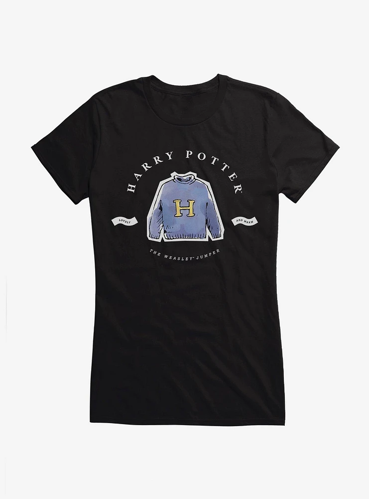 Harry Potter Watercolor Weasley Jumper Girls T-Shirt