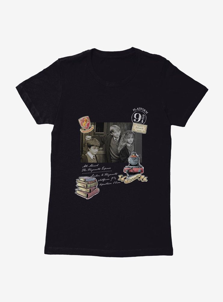 Harry Potter Trio Hogwarts Express Womens T-Shirt