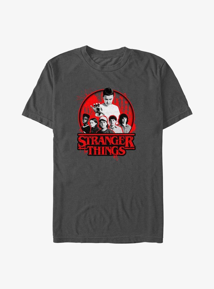 Stranger Things Characters Badge T-Shirt