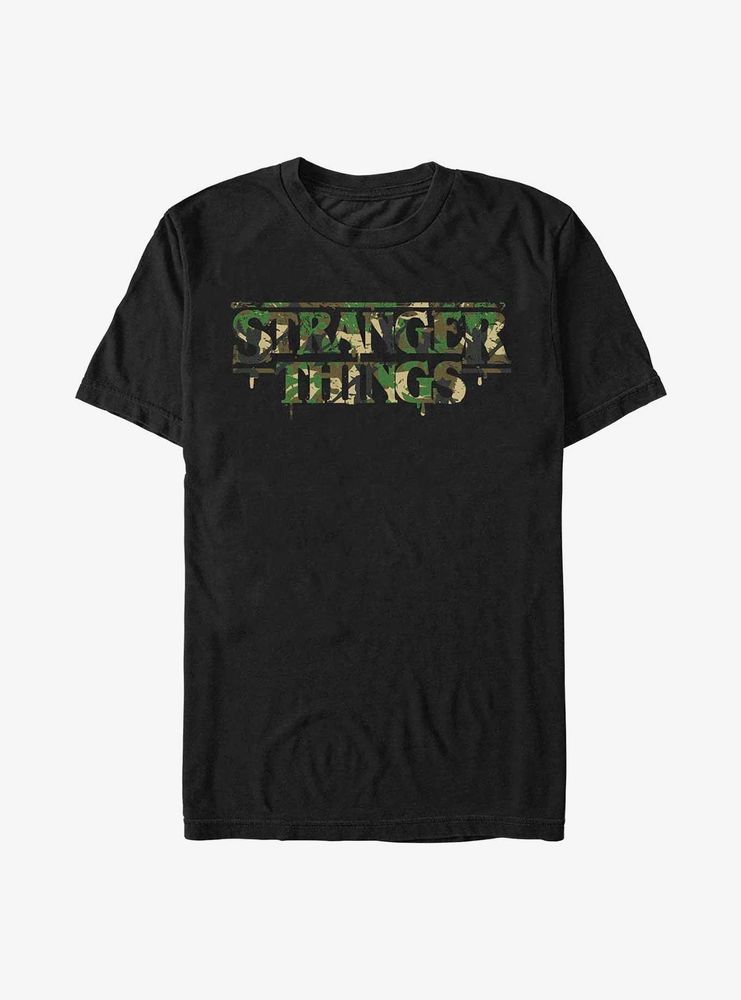 Stranger Things Camo Logo T-Shirt