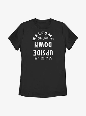 Stranger Things Welcome To The Upside Down Womens T-Shirt