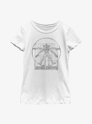 Stranger Things Vitruvian Demogorgon Youth Girls T-Shirt