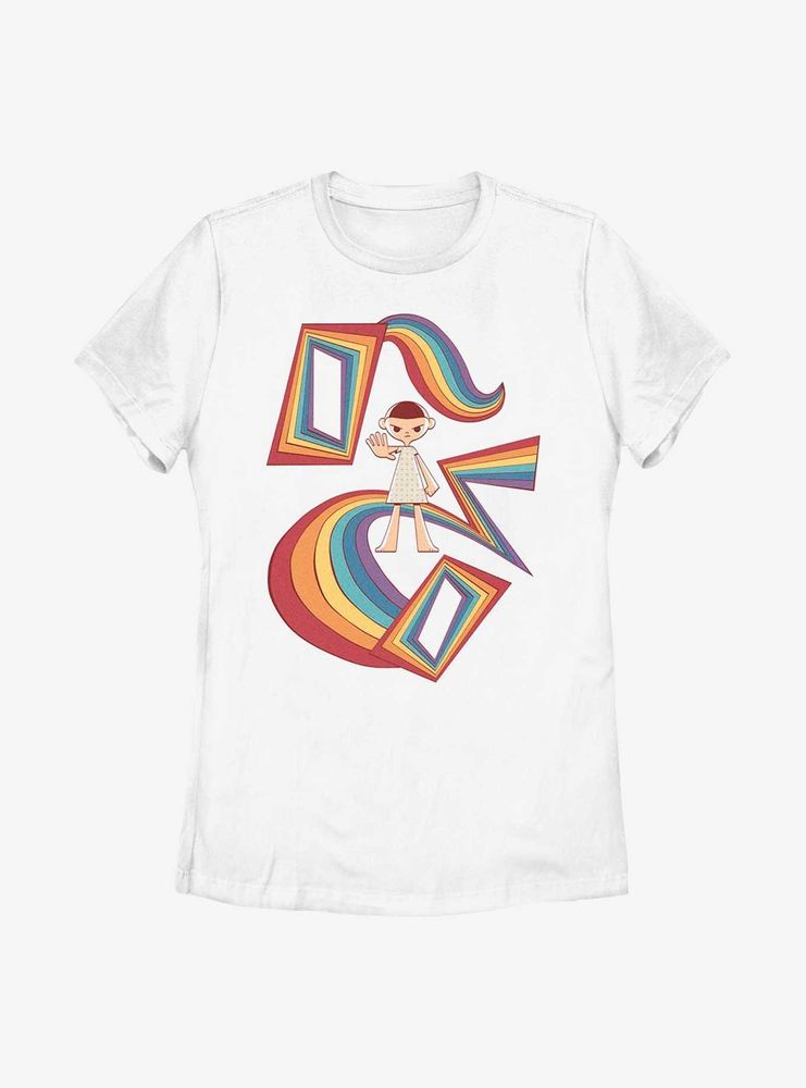 Stranger Things Eleven Rainbow Womens T-Shirt