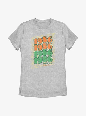 Stranger Things 1986 Hawkins High School Womens T-Shirt