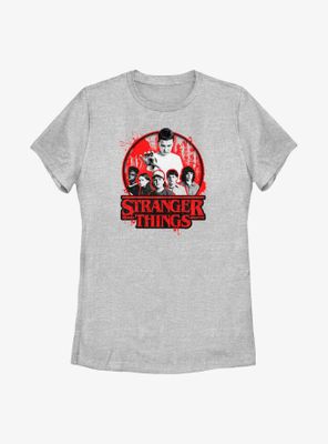 Stranger Things Characters Badge Womens T-Shirt