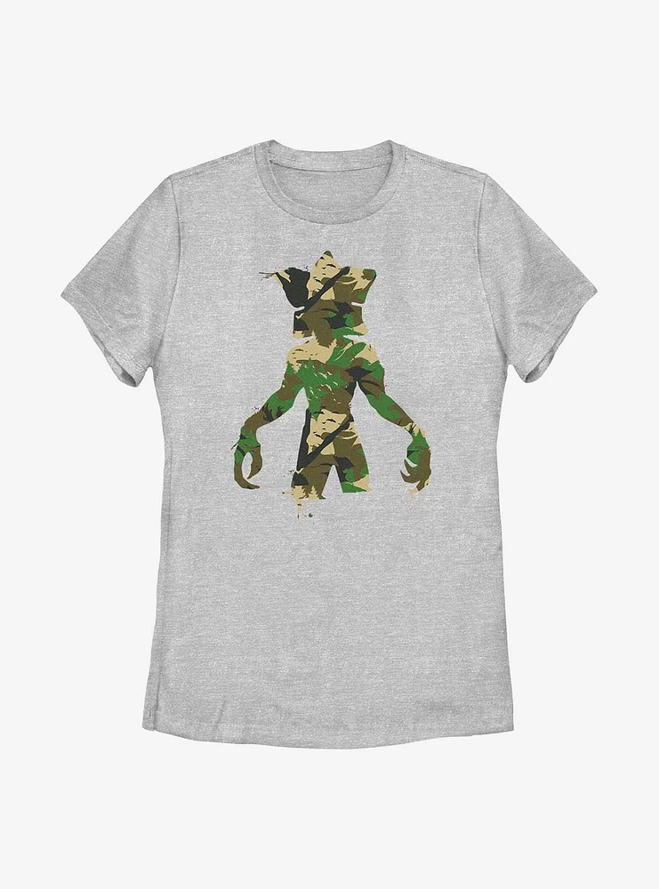 Stranger Things Camo Demogorgon Womens T-Shirt