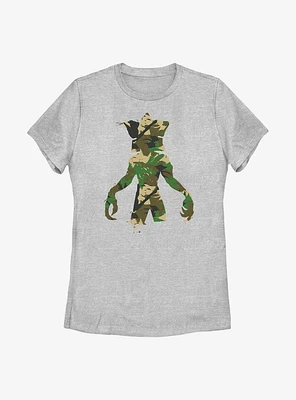 Stranger Things Camo Demogorgon Womens T-Shirt