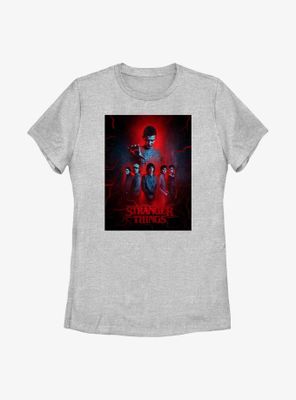 Stranger Things Characters Poster Womens T-Shirt
