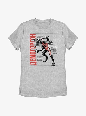 Stranger Things Anatomy Of Demogorgon Womens T-Shirt