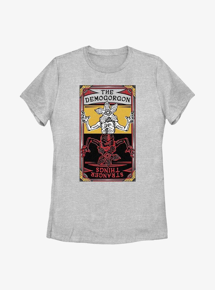 Stranger Things Demogorgon Fate Card Womens T-Shirt