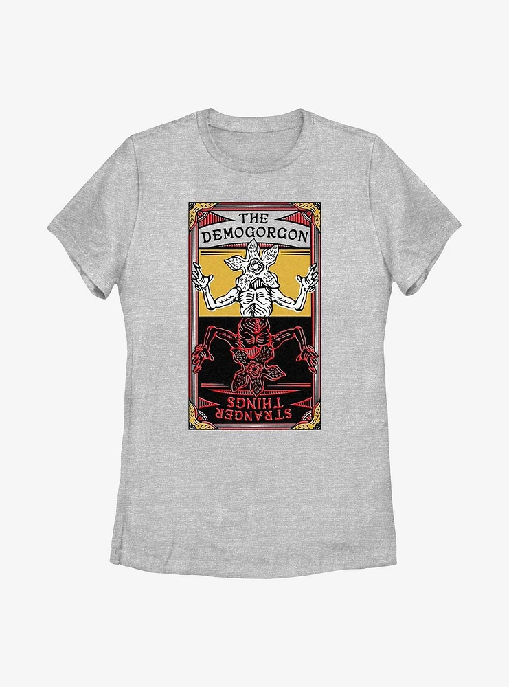 Stranger Things Demogorgon Fate Card Womens T-Shirt