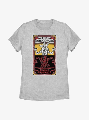 Stranger Things Demogorgon Fate Card Womens T-Shirt