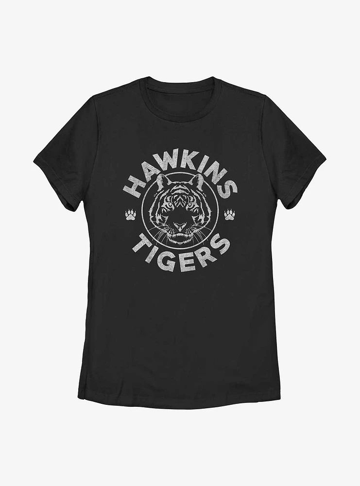 Stranger Things Hawkins Tigers Womens T-Shirt