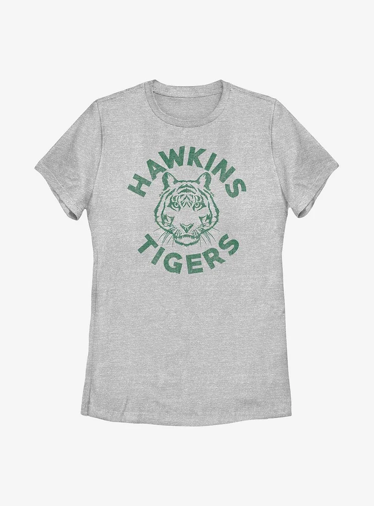 Stranger Things Hawkins Tigers School Womens T-Shirt