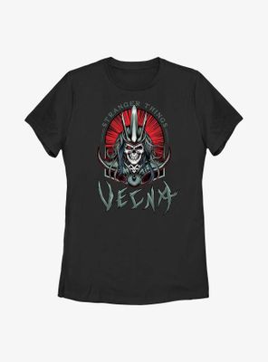 Stranger Things Vecna Tombstone Badge Womens T-Shirt