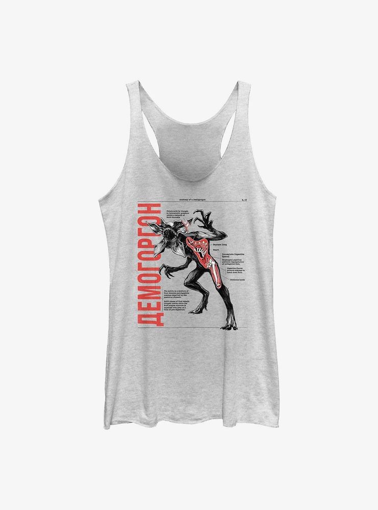 Stranger Things Anatomy Of Demogorgon Womens Tank Top