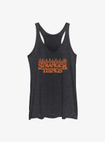 Stranger Things Flaming Logo Womens Tank Top