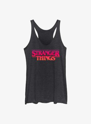 Stranger Things Grunge Logo Womens Tank Top
