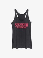 Stranger Things Halftone Drip Logo Womens Tank Top