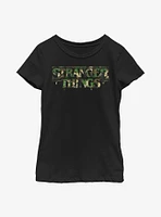 Stranger Things Camo Logo Youth Girls T-Shirt